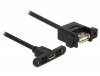 Kabel USB 2.0 micro-B Buchse zum Einbau > USB 2.0 A Buchse zum Einbau