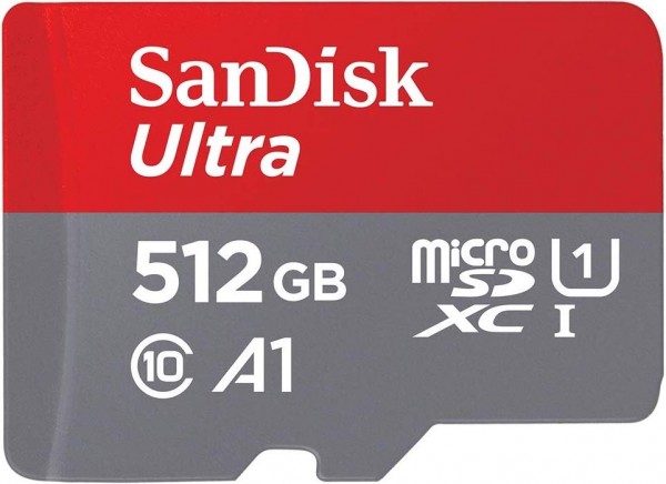 SanDisk Ultra microSDXC A1 100MB/s Class 10 Speicherkarte &#43; Adapter 512GB