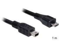 USB 2.0 Hi-Speed Kabel micro-B Stecker - Mini-B Stecker schwarz 1,0m