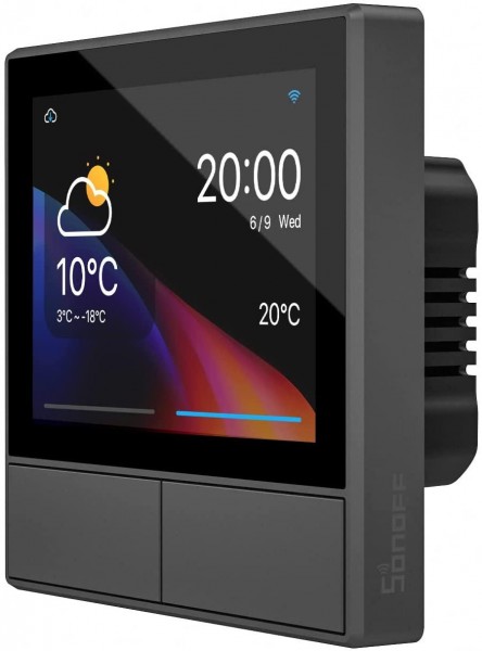 Sonoff NSPanel Smart Scene Wall Switch, Schaltaktor mit Display und Touchpanel, WiFi, schwarz