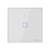Sonoff T2EU1C-TX Smart Wall Switch, 1-Kanal Wand-Schaltaktor, weiß, mit Rahmen, WiFi + 433MHz