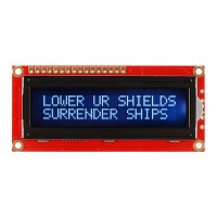 SparkFun Basic LCD, 16x2 Zeichen, Wei&#223; auf Schwarz, 5V, mit Headern