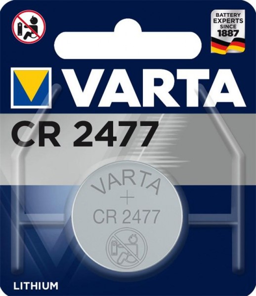 VARTA Knopfzelle Lithium CR2477, 1er Blister