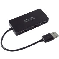 4 Port USB 2.0 Hub schwarz
