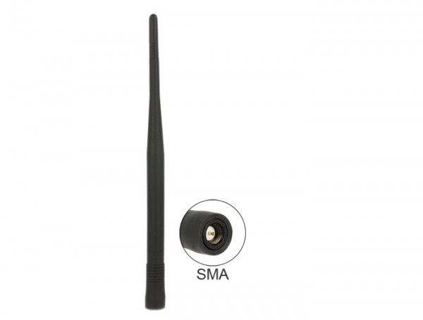 ISM 169 MHz Antenne SMA Stecker 0 dBi omnidirektional starr schwarz