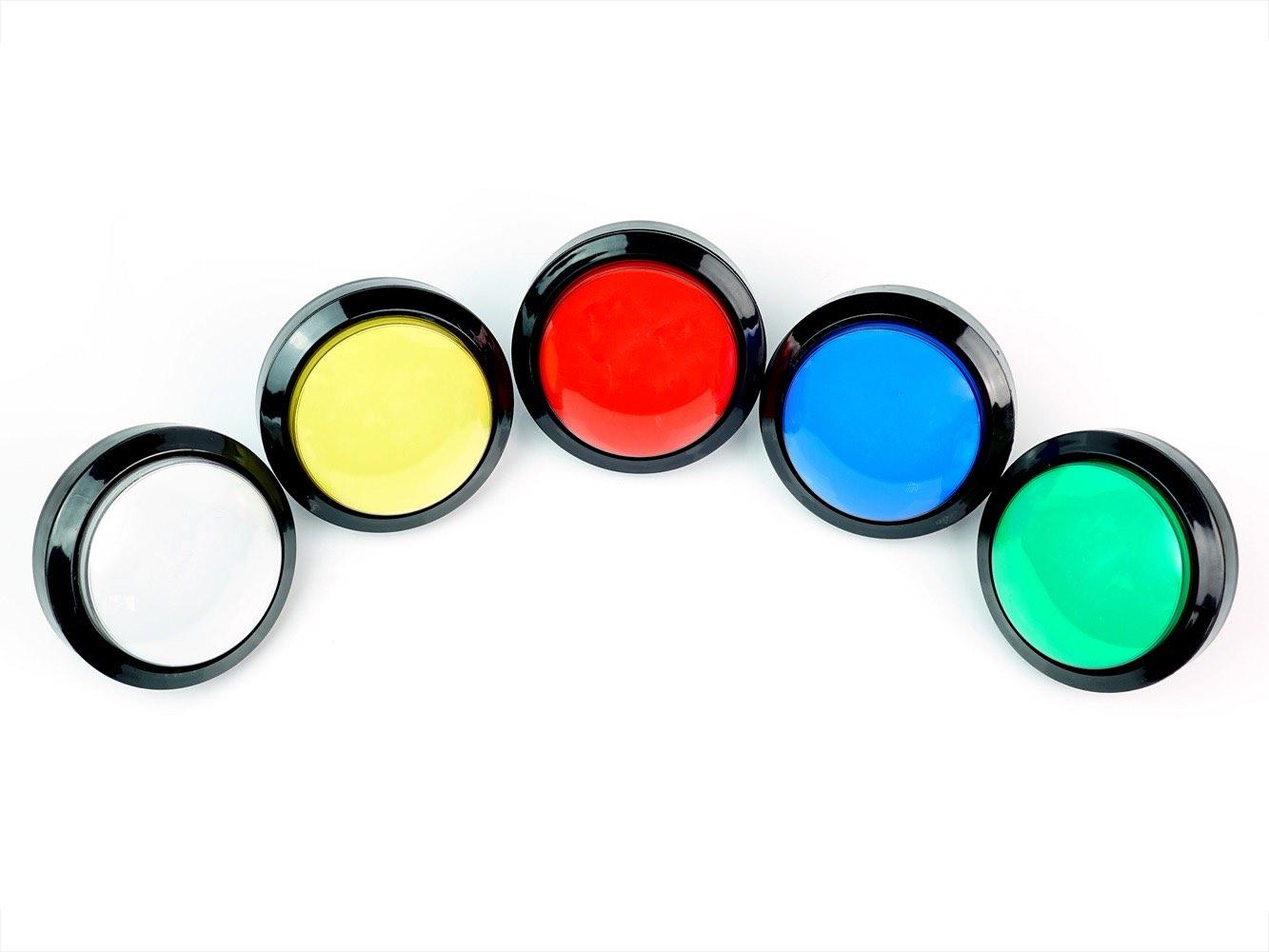 Farbe: grün Arcade Button 30mm transparent LED 12V DC beleuchtet 