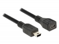 USB 2.0 Hi-Speed Verlängerungskabel Mini B Stecker - Mini B Buchse schwarz 1,0m