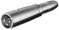 XLR-Adapter, XLR-Stecker (3-Pin) - 6,35mm Klinkenbuchse (2-Pin, Mono)