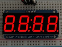 Adafruit 0.56" 4-Ziffern 7-Segment Display mit I2C Backpack - Rot