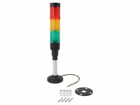 LED Signalsäule, Dauerlicht, rot/gelb/grün, Dauerbuzzer, 24V, 40mm