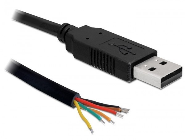 Adapterkabel USB - Seriell-TTL 6 offene Kabelenden (5V) 1,80m