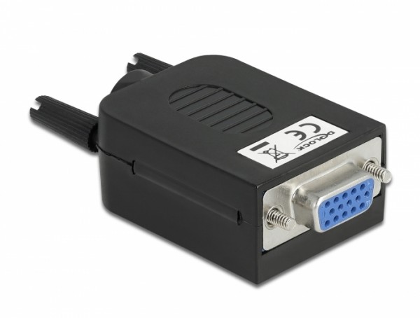 Adapter VGA 15 Pin Buchse - Terminalblock 10 Pin mit Geh&#228;use