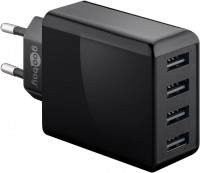 4 Port USB Ladeger&#228;t / Netzteil, 4x USB-A, 30W, schwarz