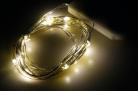 20er LED Silberdraht Lichterkette, warm-weiß