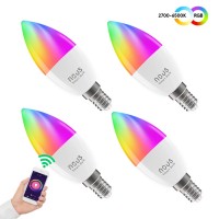Nous P4 Smarte WLAN Lampe RGB, E14, 4er Set
