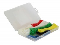 Kabelbinder Sortimentsbox 350-teilig farbig mit Zange