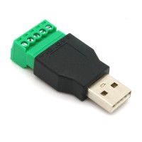 Adapter, 4 Pin Terminalblock &#40;2-teilig&#41; - USB 2.0 Typ A Stecker