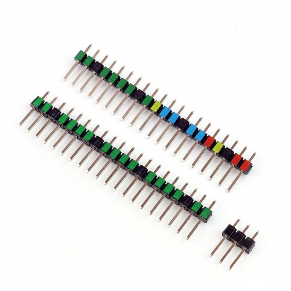 Stiftleisten / Pin Header Set für Raspberry Pi Pico, farbig kodiert, seitlich