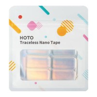 HOTO Traceless Nano Tape, rückstandsfrei ablösbares doppelseitiges Klebeband, quadratisch, 24 Stück