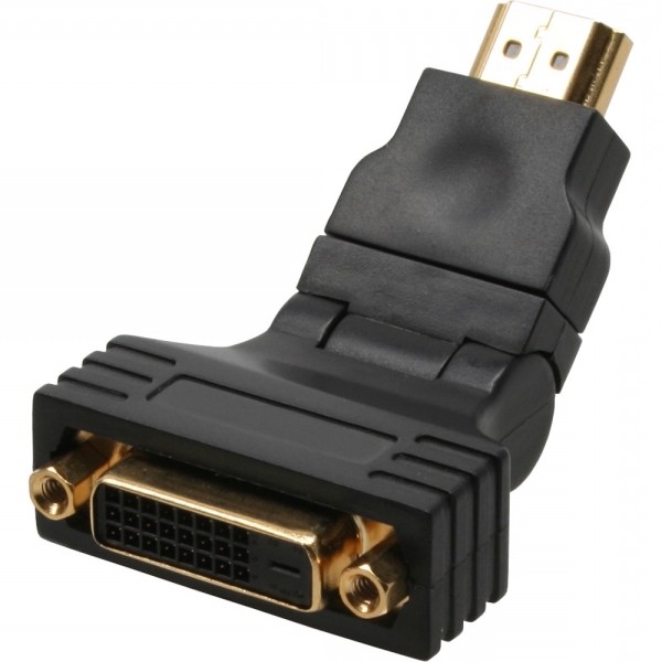 360&#176; abwinkelbarer HDMI / DVI-D Adapter