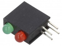 LED Array im Geh&#228;use, 3mm, zweifarbig, rot/gr&#252;n