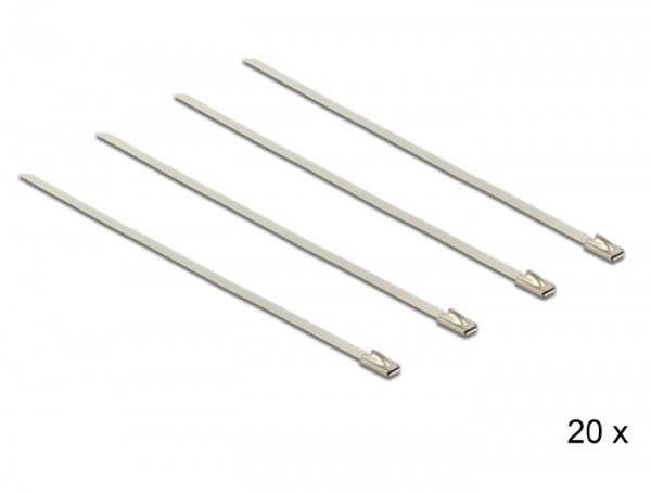 Kabelbinder, Edelstahl L 200 x B 4,6 mm, 20 Stück