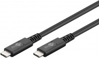 USB-C-Kabel USB4 Generation 3x2, 100W, schwarz, 0,8 m 