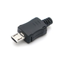 Micro USB 2.0 Typ B Stecker, gerade, Lötmontage - 5er Set