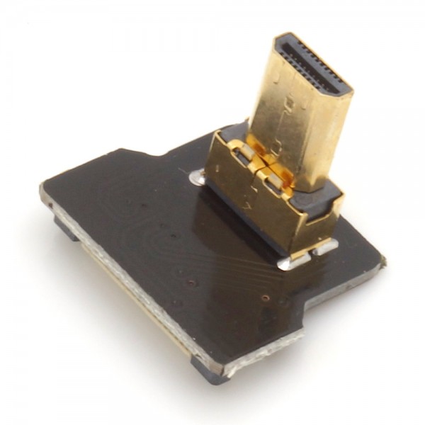 Micro HDMI Typ D Stecker, links gewinkelt, für DIY HDMI Kabel