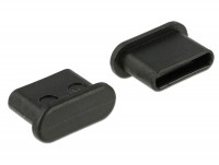 Staubschutz für USB Type-C Buchse ohne Griff 10 Stück schwarz