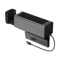 Baseus Deluxe Metall Auto-Organizer mit Becherhalter, 2x USB (schwarz)