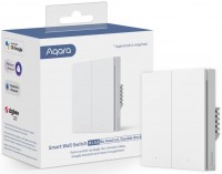 Aqara Smart Wall Switch H1 EU - Doppelschalter Ohne Neutralleiter, Zigbee 3.0, Weiß