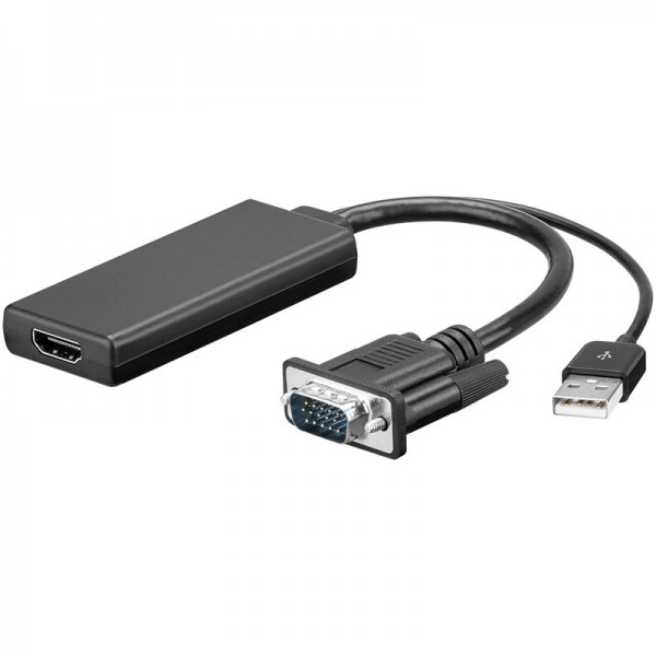 VGA zu HDMI Adapter inkl. Audioübertragung über USB