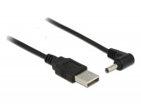 USB Strom Adapterkabel A Stecker - Hohlstecker 3,5 x 1,35mm 90&#176; gewinkelt 1,50m
