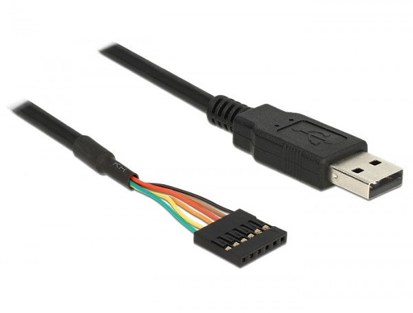 Adapterkabel USB - Seriell-TTL 6 Pin Pinheader Buchse (3,3V) 1,80m