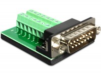 Adapter Sub-D 15 Pin Gameport Stecker - Terminalblock 16 Pin