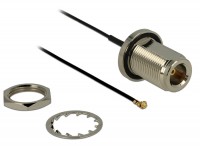 Antennenkabel N Buchse zum Einbau - MHF/U.FL kompatibler Stecker 130 mm spritzwassergeschützt