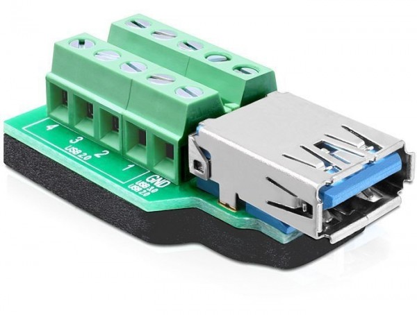 Adapter USB 3.0-A Buchse - Terminalblock 10 Pin