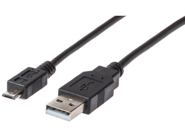 USB 2.0 Hi-Speed Kabel A Stecker - Micro B Stecker, 2,0m, schwarz