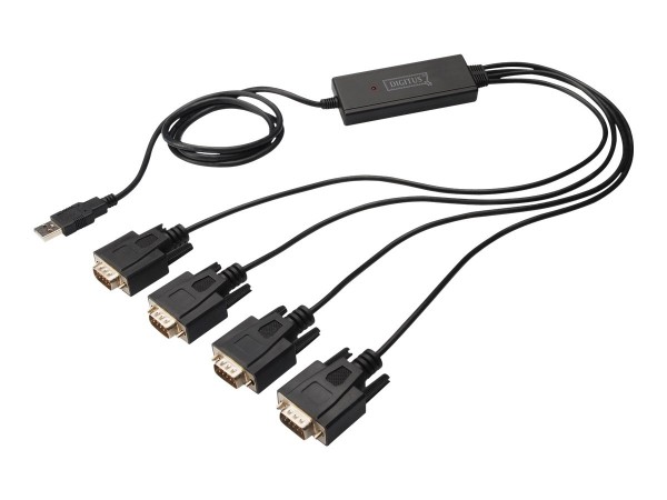Digitus Adapter USB 2.0 Typ-A Stecker - 4 x Seriell RS-232 Stecker