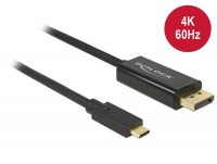 Adapterkabel USB-C Stecker &#150; Displayport Stecker &#40;DP Alt Mode&#41; 4K 60Hz schwarz