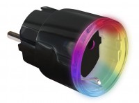 Shelly Plus Plug S, schmale Bluetooth + WLAN Steckdose mit Messfunktion und RGB-LED, schwarz