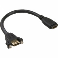 HDMI Adapterkabel zum Einbau mit Gewinde A Buchse - A Buchse 0,20m