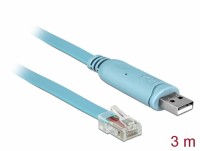 Adapterkabel USB 2.0 Typ A Stecker &#150; 1x Seriell RS-232 RJ45 Stecker blau - L&#228;nge: 3,0m