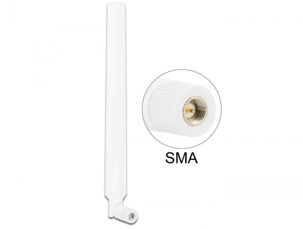 LTE Antenne SMA 0 ~ 4 dBi omnidirektional drehbar mit Kippgelenk weiß