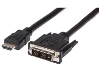 Adapterkabel, HDMI Typ A Stecker - DVI-D Stecker, 3,0m, schwarz