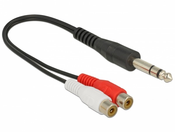 Stereo Audio Y Klinken Kabel 1x 3.5mm Klinke Stecker auf 2x Cinch Buchse 30 cm 