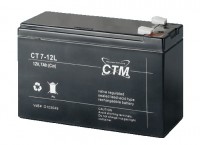 CTM CT7-12L wartungsfreier AGM-Bleiakku 12V / 7Ah Fast-on 6,3mm VDS