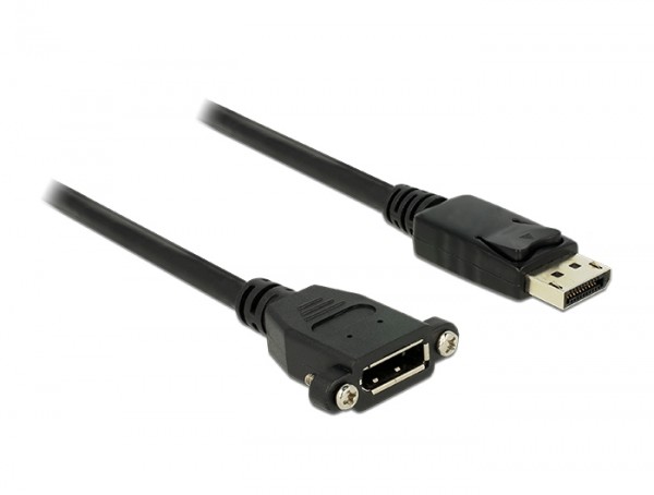 Kabel Displayport 1.2 Stecker > Displayport Buchse zum Einbau 1 m