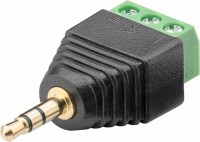 Terminalblock 3-pin > Klinke 3,5 mm Stecker (3-Pin, stereo) - Schraubbefestigung